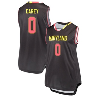 Donald Carey Replica Black Women's Maryland Terrapins Performance Basketball Jersey